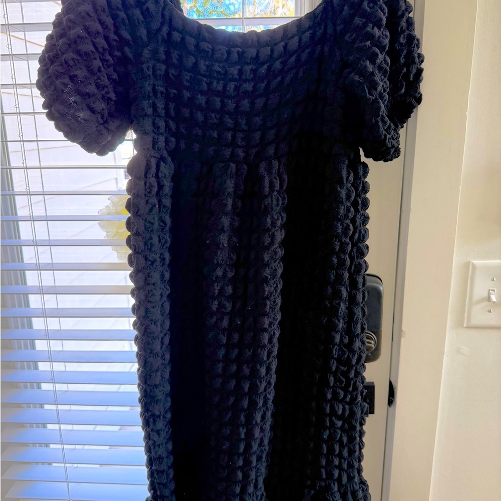 Simply Southern Black Bubble Smocked Dress